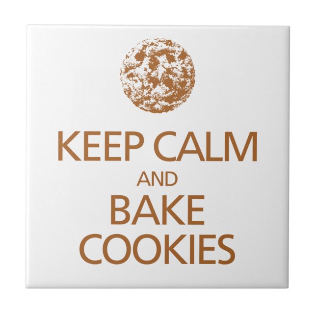 Gardez le calme et cuire des cookies Carreaux (Devant)