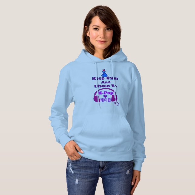 ♪ ♥ Gardez le calme et écoutez le Sweat - shirt à  (Devant entier)