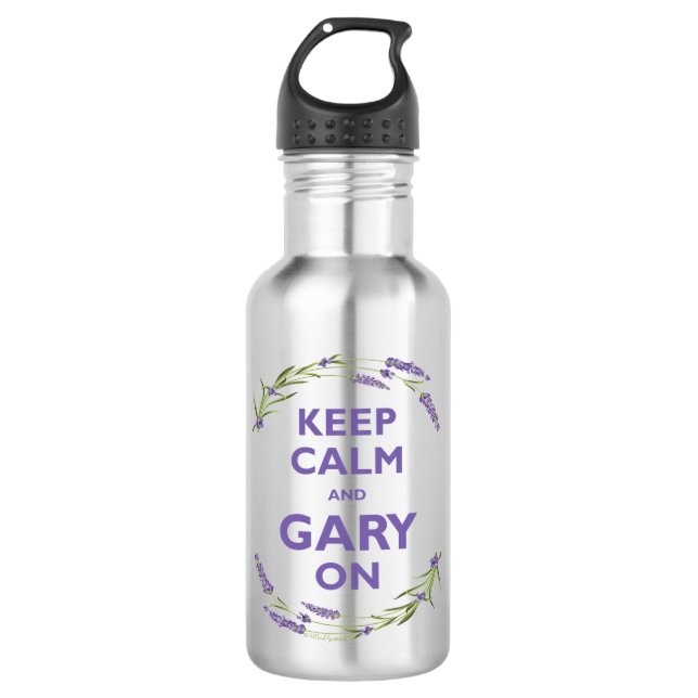 "Gardez le calme et Gary sur" la bouteille de (Devant)