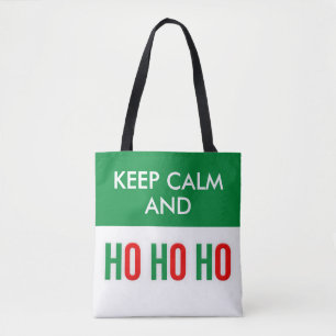 Gardez Le Calme Et HO HO Sacs fourre-tout De Noël