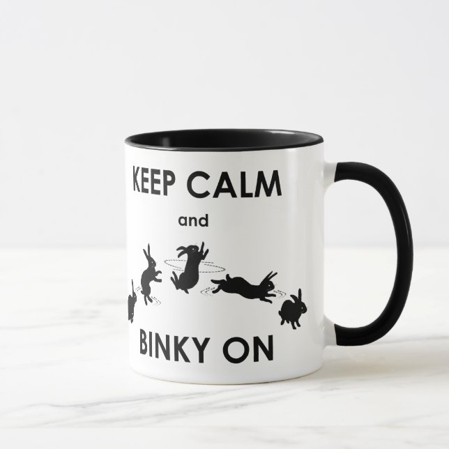 Gardez le calme et la liaison sur la Mug (Droite)