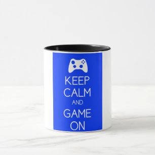 Gardez le calme et le jeu sur la tasse