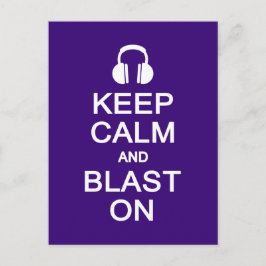 Gardez le calme et le souffle sur carte postale, p