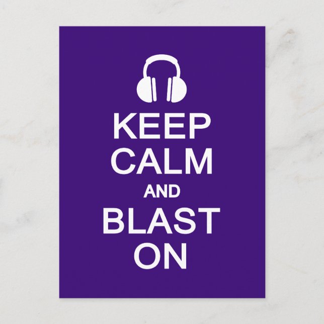 Gardez le calme et le souffle sur carte postale, p (Devant)