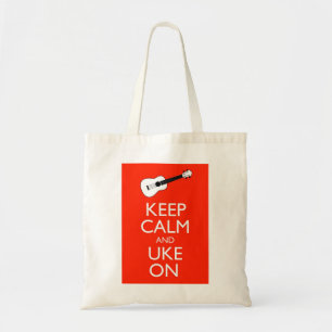 Gardez le calme et l'Uke sur le sac d'ukulélé