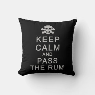 Gardez le calme et passez au rhum le coussin fait