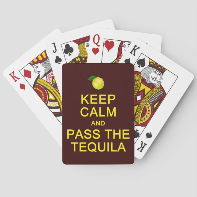 Gardez le calme et passez les cartes de jeu de (dos)