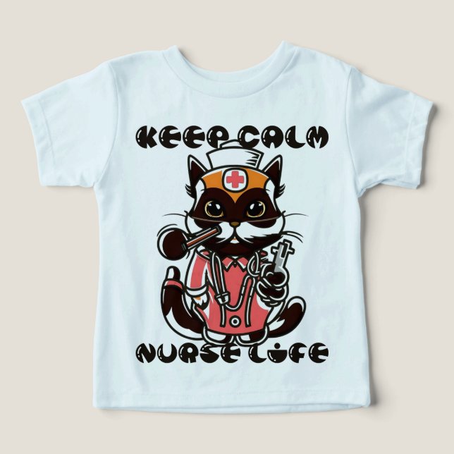Gardez le calme - Nurse Life Chat (Design Recto)