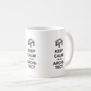 Gardez le calme que je suis un architecte, tasse