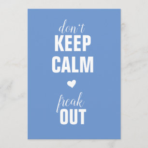 Gardez le calme que vous êtes un faire-part de