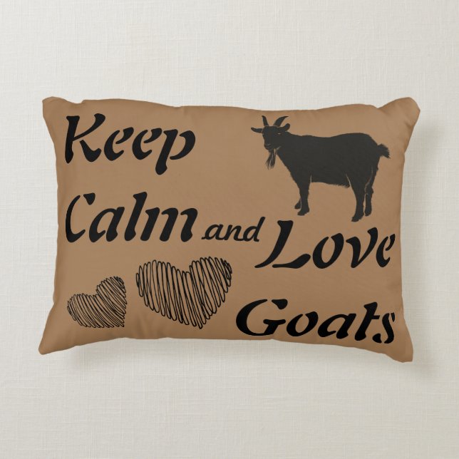 Gardez le coussin de chèvres de calme et d'amour (Dos)