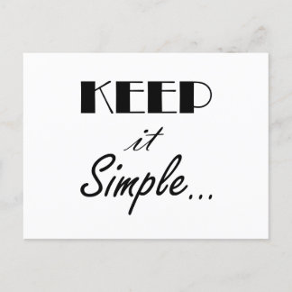 Gardez-le simple, carte flash Affirmation quotidie