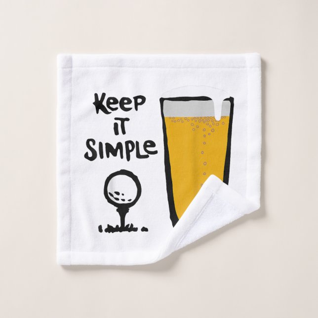 Gardez-le Simples Funny Golf Bière (Gant de toilette)