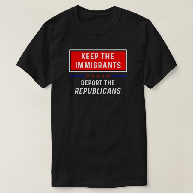 Gardez le T-shirt d'immigrés (Design devant)