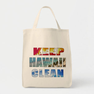 "Gardez les sacs hawaïens propres de toile