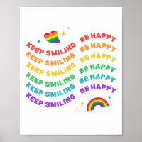 GARDEZ SOURIRE ÊTRE HEUREUX AUJOURD'HUI POSTER