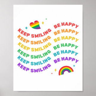 GARDEZ SOURIRE ÊTRE HEUREUX AUJOURD'HUI POSTER