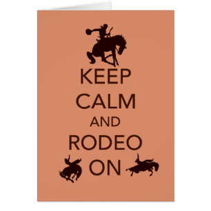 Gardez votre calme et continuez de rodeo cowboy ca