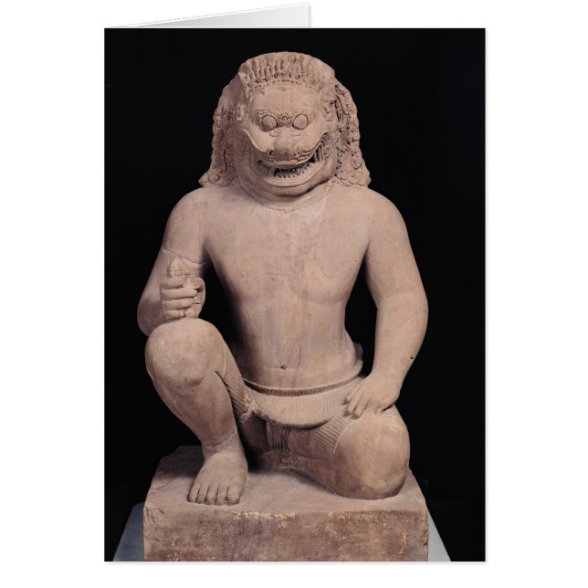 Gardien à tête de lion, Banteay Srei Style, c.967 (Devant)