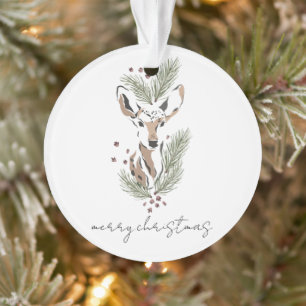 Gardien de Noël des cerfs d'aquarelle rustique