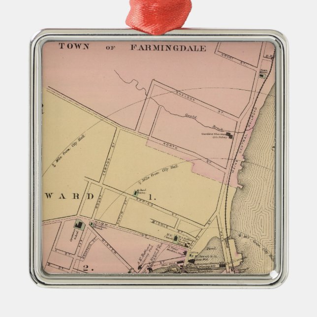 Gardiner, Kennebec-Landkreis Silbernes Ornament (Vorne)