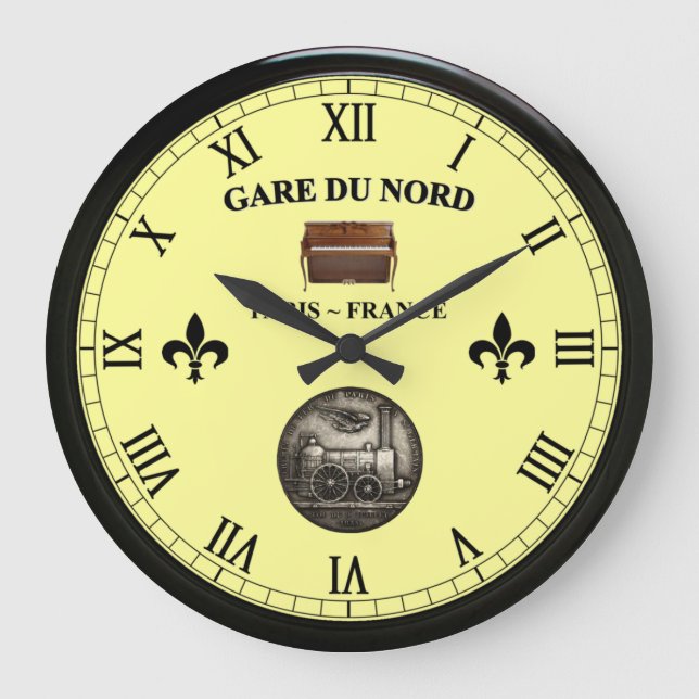Gare du Nord ~ Paris Frankreich ~ Aufrecht Piano ~ Große Wanduhr (Vorderseite)