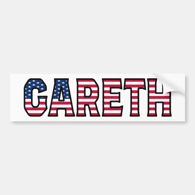 Gareth Name Vorname USA Aufkleber Sticker Auto Autoaufkleber (Vorne)