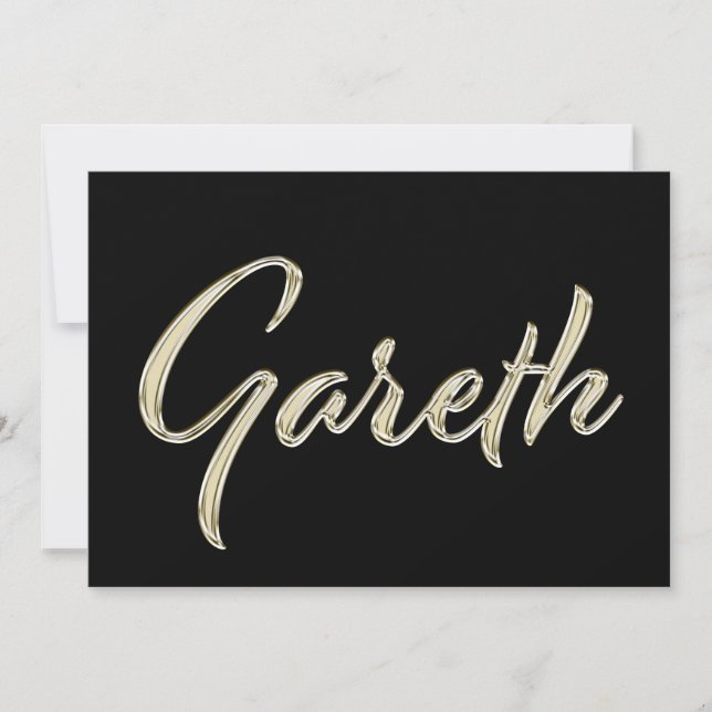Gareth Nom or liquide Carte d'écriture (Devant)