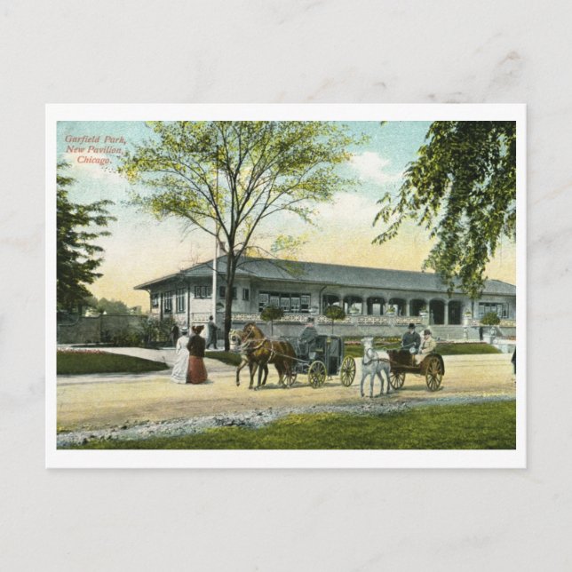 Garfield Park, Chicago 1908 Vintag Postkarte (Vorderseite)