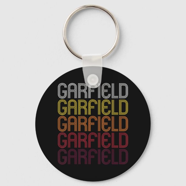 Garfield Retro Wordmark Pattern - Vintage Style  Schlüsselanhänger (Vorderseite)