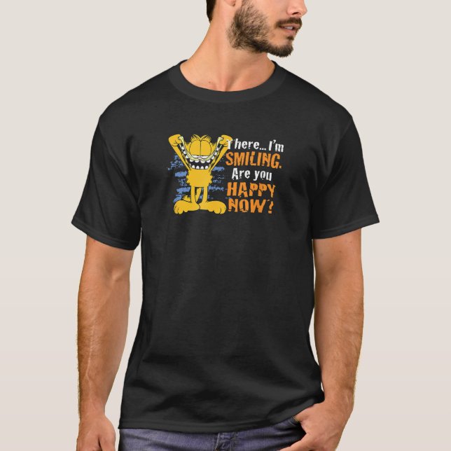 Garfield Smiling T-Shirt (Vorderseite)
