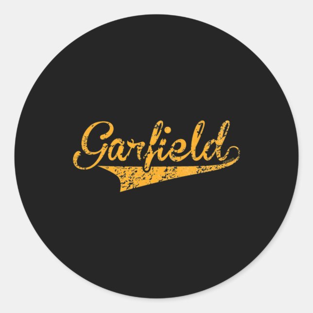 Garfield Sportlogo Runder Aufkleber (Vorderseite)