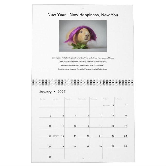 Garfunkel, das Meerschweinchen, 2015 Wandkalender (Jan 2027)