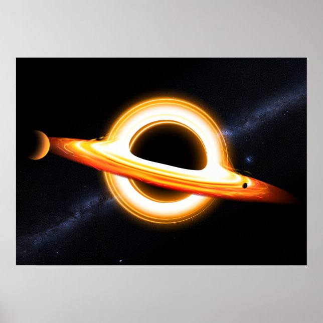 Gargantua - Schwarzes Loch und Milchstraße 1 Poster (Vorne)