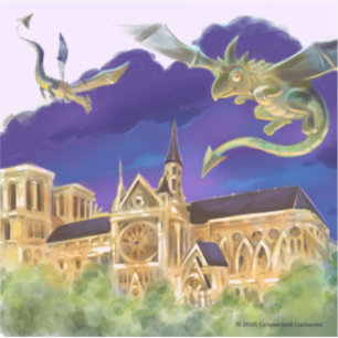 Gargouille Notre Dame - Paris Vinyl Aufkleber