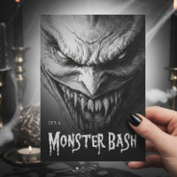 Gargoyle Ghoul Black & White Halloween-Party