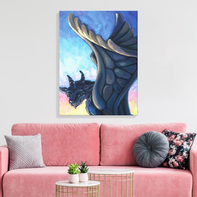Gargoyle Guardian Leinwanddruck (Insitu (Wohnzimmer))
