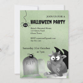 Gargoyle Halloween Party Invitation Einladung
