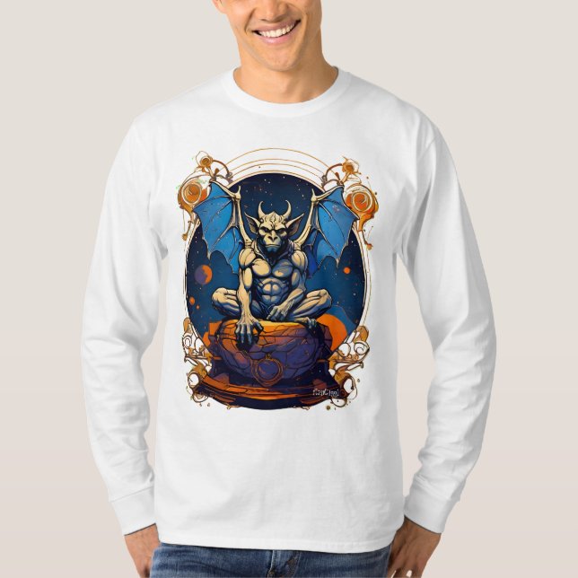 Gargoyle-Shirt, Fantasy-Shirt, mittelalterliches S T-Shirt (Vorderseite)