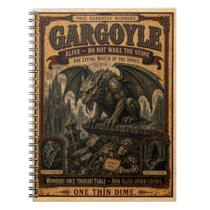 Gargoyle, Vintage Zirkusmonster Notizblock