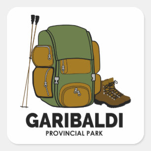 Garibaldi Provincial Park Backpack Quadratischer Aufkleber