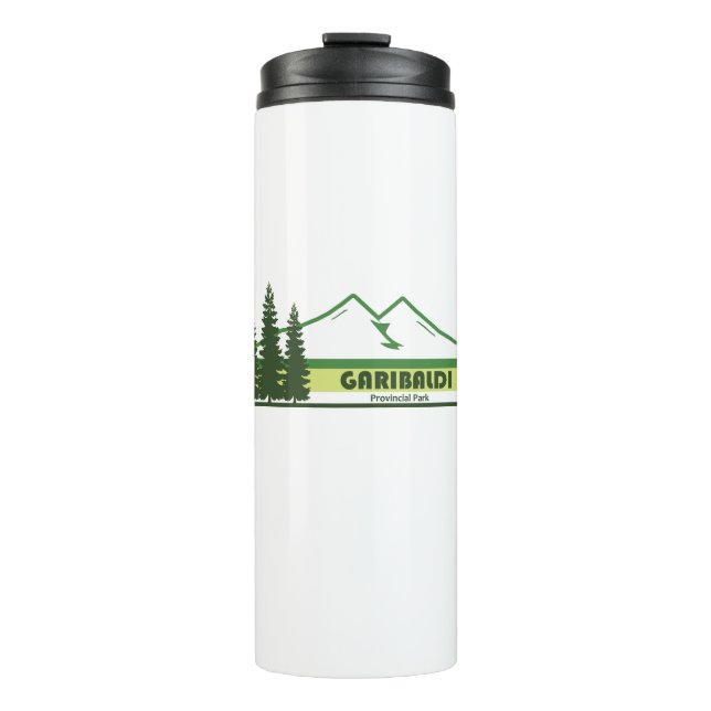 Garibaldi Provincial Park Grüne Streifen Thermosbecher (Vorderseite)