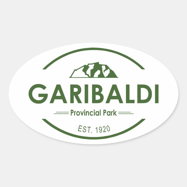 Garibaldi Provincial Park Ovaler Aufkleber (Vorderseite)