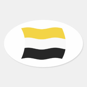 Garifuna-Flaggen-Aufkleber Ovaler Aufkleber