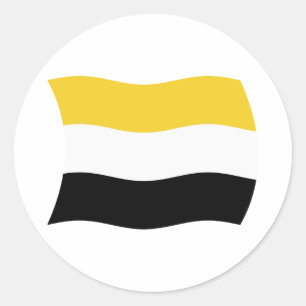 Garifuna-Flaggen-Aufkleber Runder Aufkleber