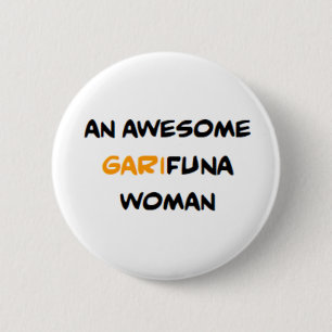 Garifuna-Frau, großartig Button