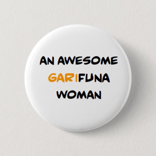 Garifuna-Frau, großartig Button (Vorderseite)