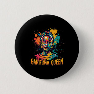 Garifuna-Königin Design für Honduras Karibik Afro Button