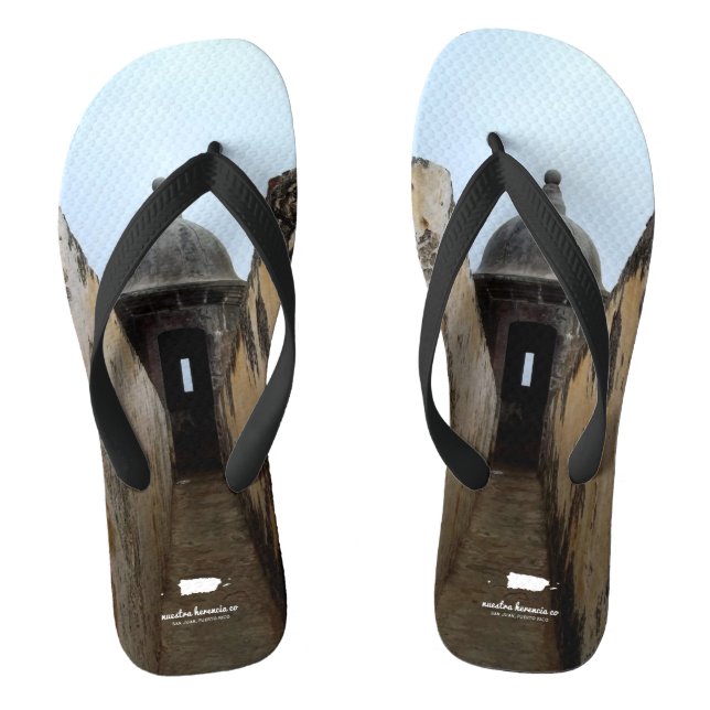 Garita El Morro San Juan Puerto Rico Flip Flops (Fußbett)