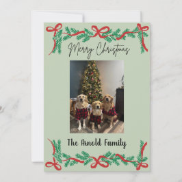 Garland and Bows Christmas Card Einladung